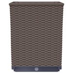 vidaXL Jardinières 4 Pièces marron 30x30x37 cm polypropylène