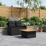 vidaXL Canapé de jardin avec accoudoirs et table relevable 2 Pièce