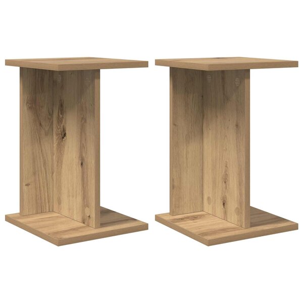 vidaXL Support de Plante 2 pièces Chêne artisanal 25 x 25 5 x 40 5 cm