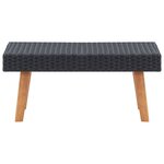 Salon de jardin meuble d'extérieur ensemble de mobilier 2 pièces avec coussins résine tressée noir 02_0015908