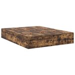 Cadre de lit de rangement vidaXL Chêne fumé 135x190 cm
