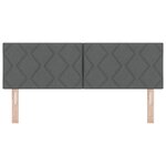 vidaXL Tête de lit avec tête de lit Gris foncé 144 cm Cuir synthétique