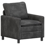 vidaXL Ensemble de Canapés 2 Pièces Gris foncé Polyester