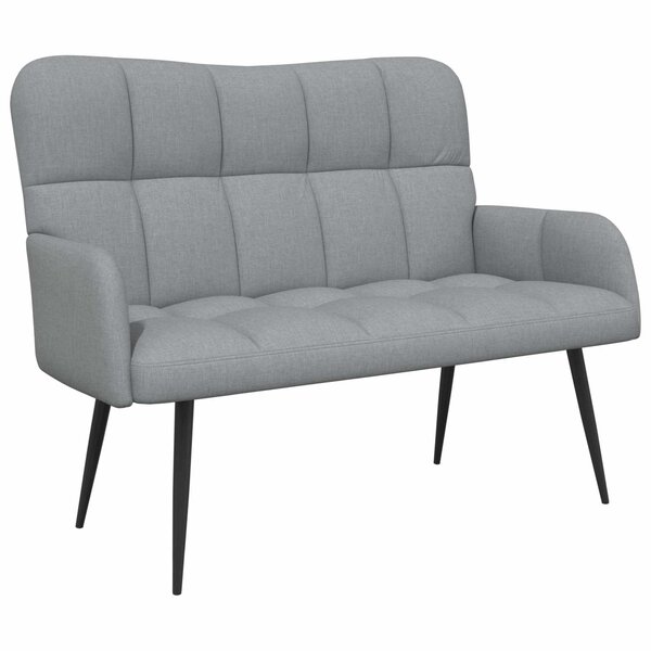 vidaXL Sofa 2 places Gris clair 115 x 61 x 87 cm Tissu