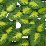 vidaXL Écran de balcon avec feuilles Vert et jaune 300 x 75 cm
