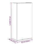vidaXL Armoire de salle de bain murale vieux bois 32x20x67 cm