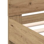 vidaXL Cadre de lit chêne artisanal 140 x 200 cm Bois d'ingénierie