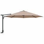 vidaXL Parasol de jardin Taupe  Noir 248 x 248 x 148 cm