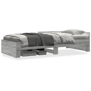 vidaXL Cadre de lit sans matelas sonoma gris 90x190 cm
