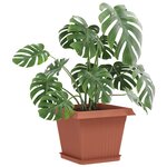 vidaXL Pots de plantes 24 Pièces Rouge brique 28 5 x 28 5 x 22 cm