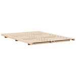 vidaXL Cadre de lit surélevé Marron 160 x 210 cm Bois massif en pin