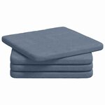 vidaXL Coussins de siège 4 Pièces Bleu 40 x 40 x 3 cm