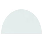 vidaXL Plaque de verre de cheminée Demi-rond 1000x600 mm