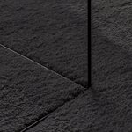 vidaXL Tapis Noir 100x200 cm Polyester Antidérapant