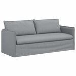 vidaXL Canapé 2 Pièces Gris clair 196 x 82 x 85 cm tissu