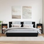 vidaXL Tables de chevet 2 Pièces noir 35x34x65 cm bois d’ingénierie