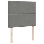 vidaXL Sommier à lattes de lit matelas LED gris foncé 120x190 cm tissu