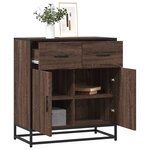 vidaXL Buffet chêne marron 68x35x76 cm bois d'ingénierie