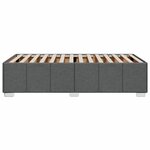vidaXL Cadre de lit sans matelas gris foncé 90x190 cm tissu