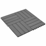 vidaXL Carreau de terrasse 11 Pièces Gris 30 x 30 cm WPC