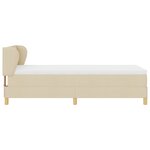 Lit à ressort vidaXL avec matelas Crème 90x200 cm en tissu
