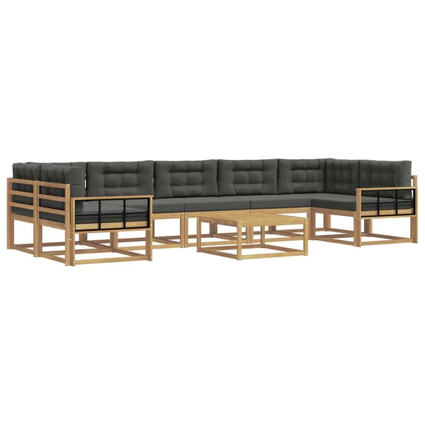 vidaXL Ensemble de canapés d'extérieur 6 Pièces Blanc et anthracite