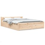 vidaXL Cadre de lit sans matelas avec tiroirs