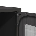 vidaXL Buffet haut noir 68x39x107 cm acier