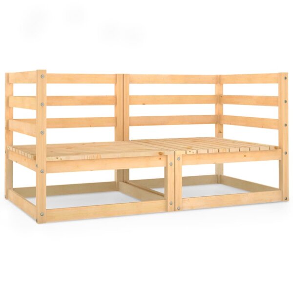 vidaXL Canapé à 2 places de jardin Bois de pin solide