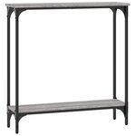 vidaXL Table console sonoma gris 75x22 5x75 cm bois d'ingénierie
