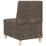 vidaXL Fauteuil 3 Pièces Gris foncé 55 x 74 x 82 cm Cuir suédé faux