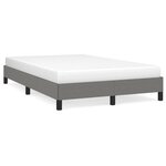 vidaXL Cadre de lit gris foncé 120x190 cm tissu