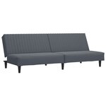 vidaXL Ensemble de canapés 2 Pièces gris foncé velours