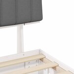 vidaXL Cadre de lit avec tête de lit rembourrée Gris clair