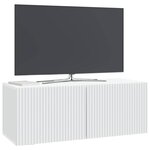 vidaXL Meuble TV mural Blanc 78 5 x 31 x 30 cm Bois d'ingénierie