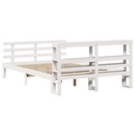 vidaXL Cadre de lit avec tête de lit sans matelas blanc 160x200 cm