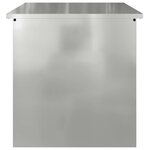 vidaXL Boîte de Rangement Extérieure Argent 55 x 50 5 x 50 cm Acier