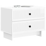 vidaXL Cabinet de chevet Blanc brillant 62 x 34 5 x 47 5 cm