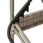 vidaXL Chaise longue et coussin gris clair 63x200x81 cm résine tressée