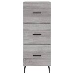 vidaXL Buffet haut Sonoma gris 34 5x34x180 cm Bois d'ingénierie
