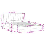 vidaXL Lit avec matelas Hanko gris foncé 120x200 cm velours