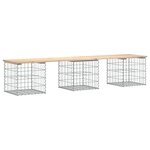 vidaXL Banc de jardin design de gabion 203x44x42 cm bois massif de pin