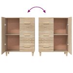 vidaXL Buffet chêne sonoma 69 5x34x90 cm bois d'ingénierie