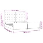 vidaXL Cadre de lit avec tête de lit Crème 180 x 200 cm Tissu