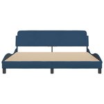 vidaXL Cadre de lit avec tête de lit Dover bleu 180x200cm tissu