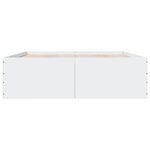 vidaXL Cadre de lit blanc 150x200 cm bois d'ingénierie
