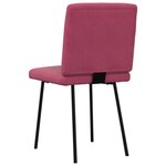 vidaXL Chaises à manger lot de 4 Rouge bordeaux Velours