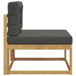 vidaXL Sofa de milieu extérieur Polyester Blanc