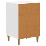 vidaXL Cabinet de chevet Blanc brillant 43 x 41 x 66 5 cm