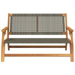 vidaXL Banc de jardin gris 122x76x73 5 cm en bois massif d'acacia